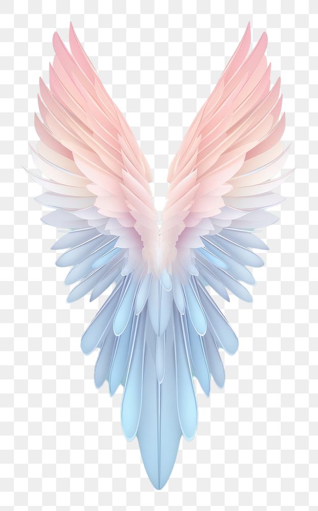 PNG Angel wing petal bird art.