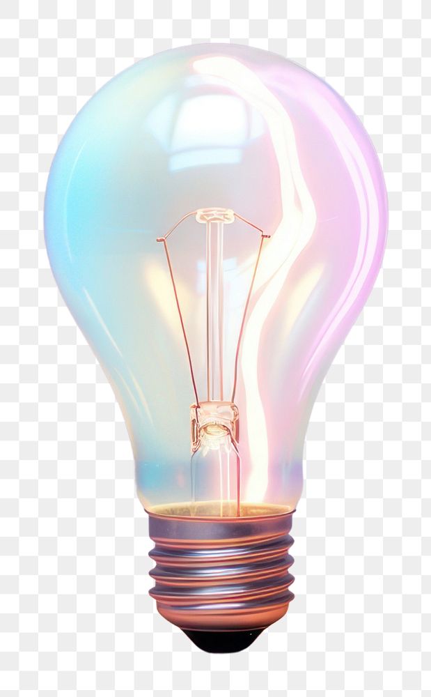 PNG Light bulb lightbulb electricity illuminated.