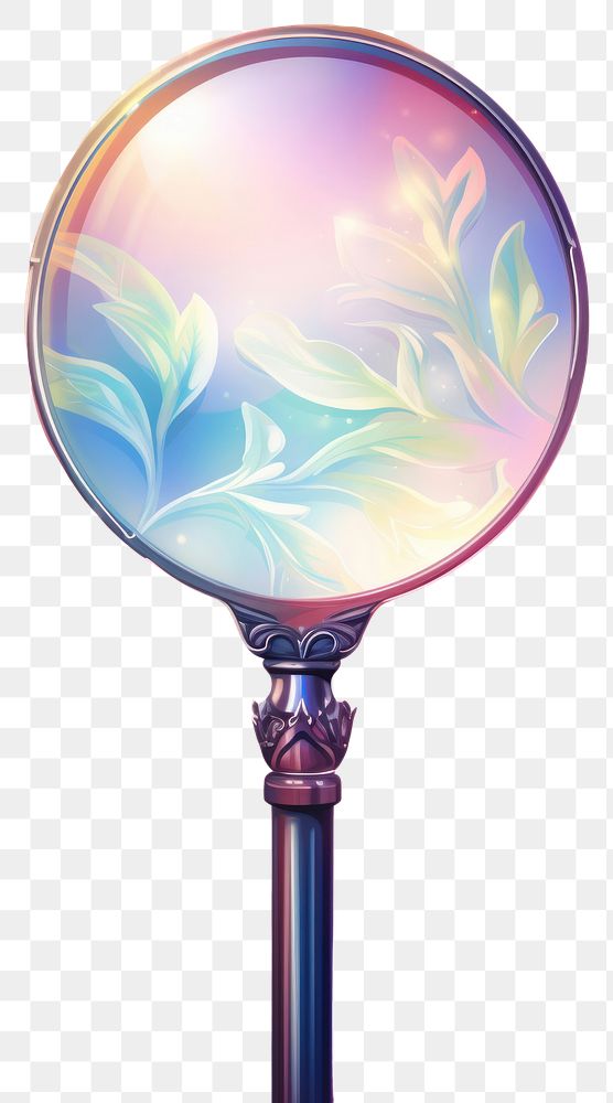 PNG Magnifying glass reflection fragility lollipop.