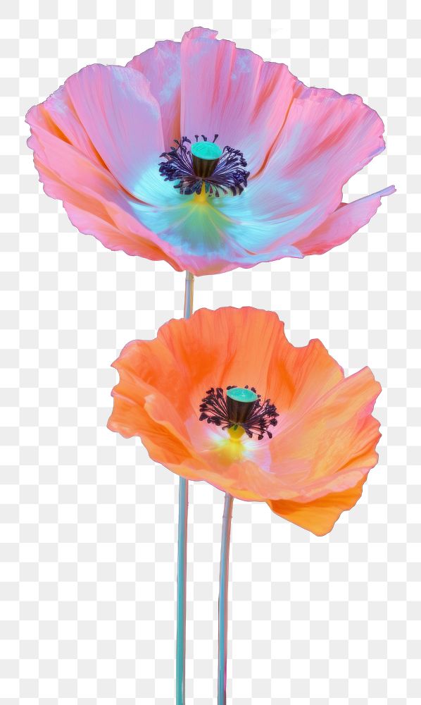 PNG Poppy flower pollen petal plant. AI generated Image by rawpixel.