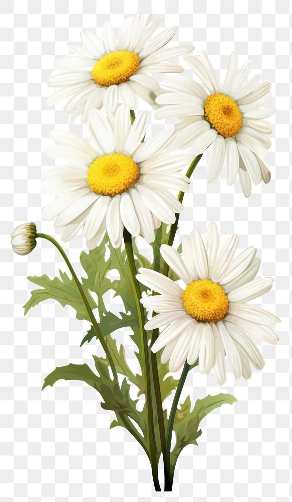 PNG Daisy vertical group bouquet flower plant white.