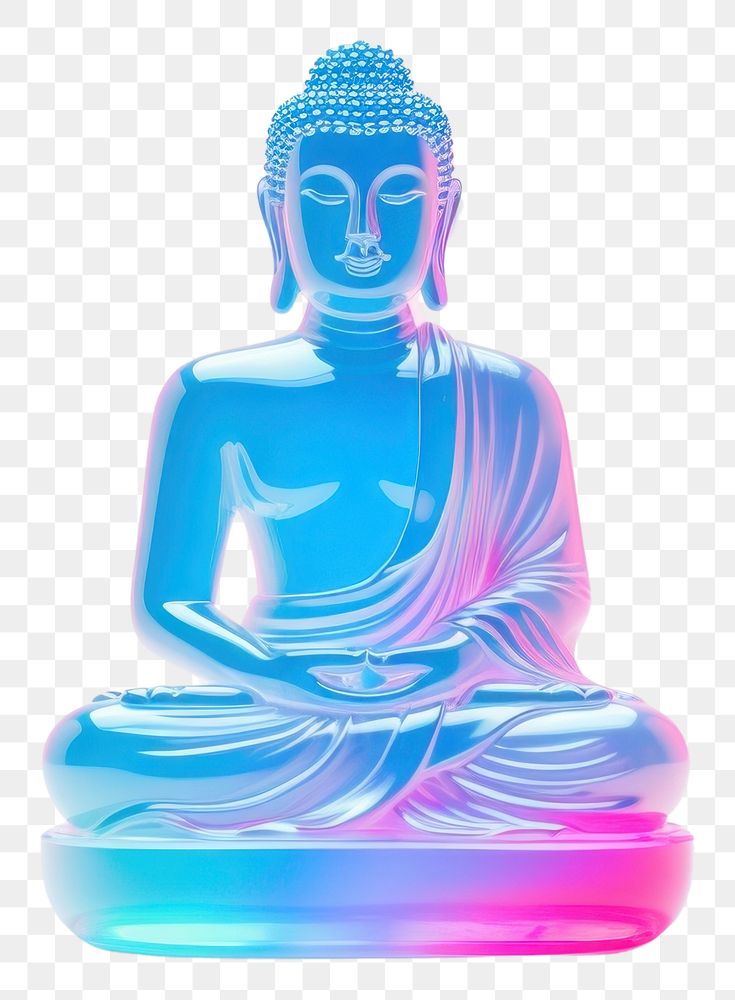 PNG Buddha representation spirituality cross-legged.