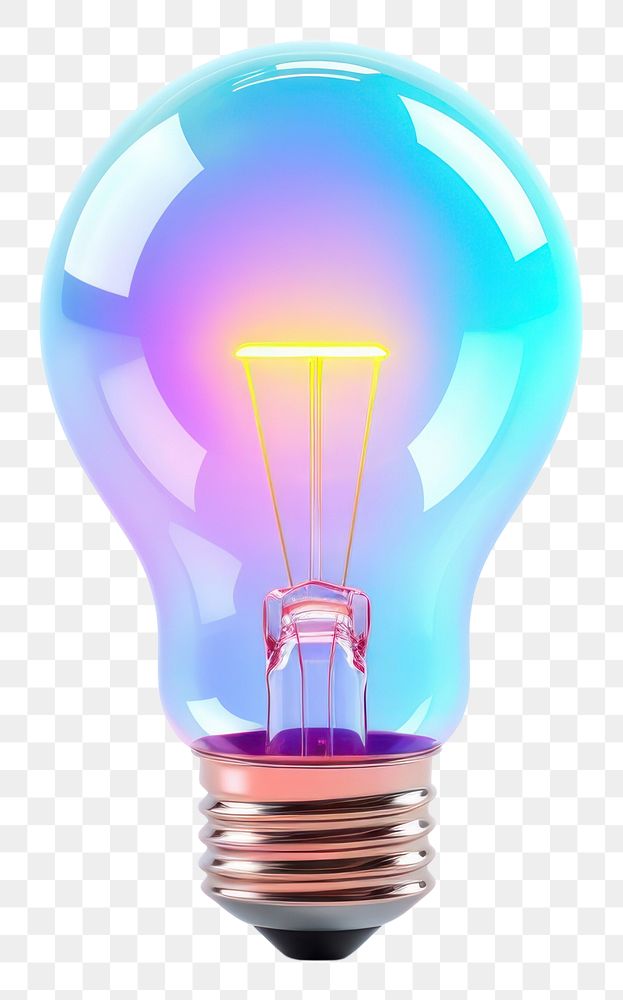 PNG Lightbulb illuminated electricity innovation.