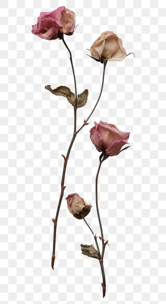 PNG Real pressed roses flower petal plant