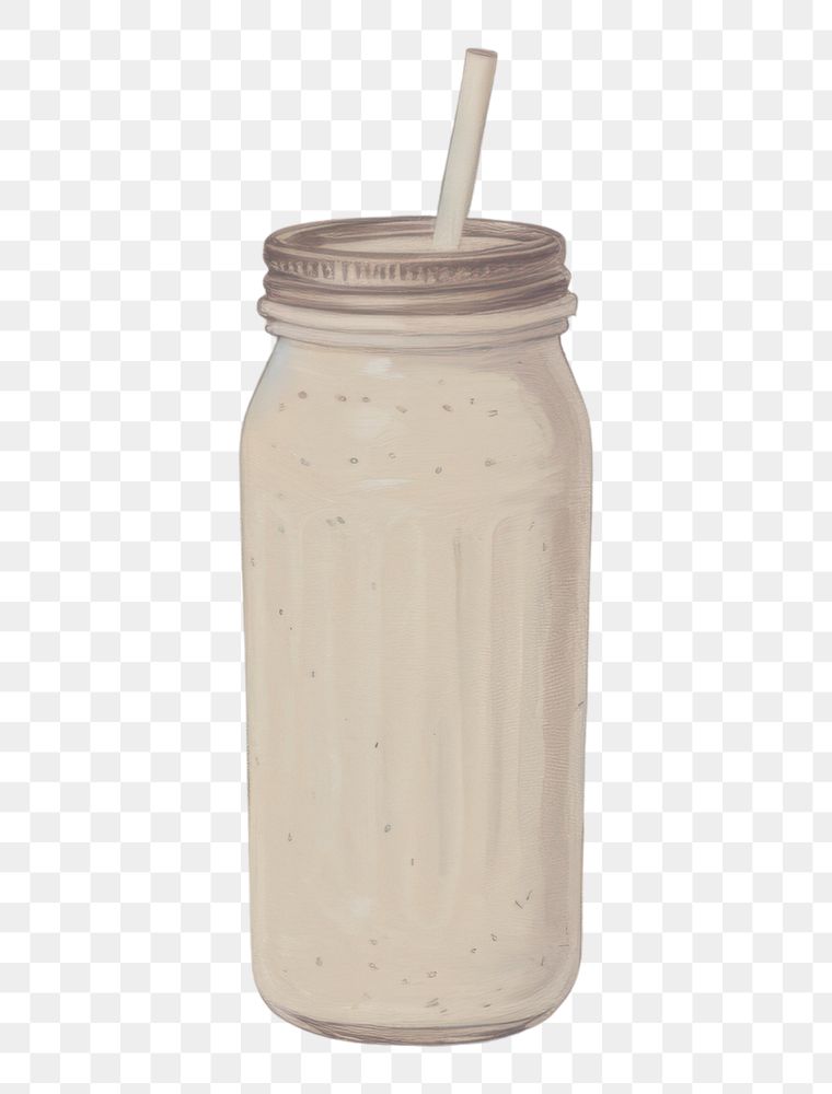 PNG Milkshake jar refreshment disposable.