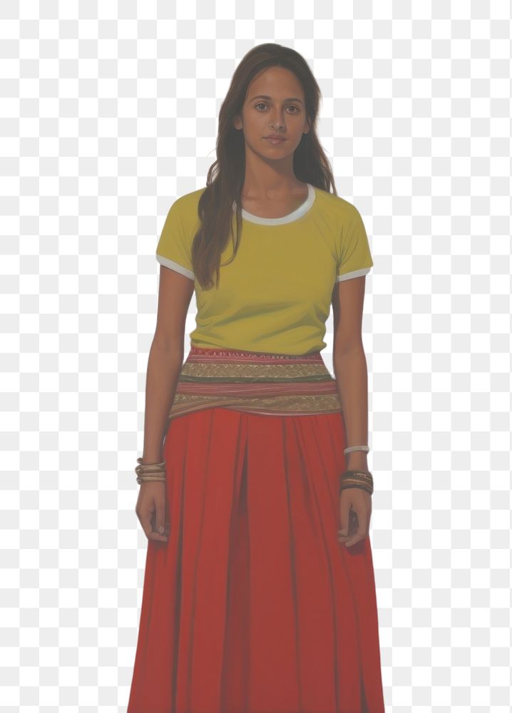 PNG Traditional indian clothing painting dress adult.