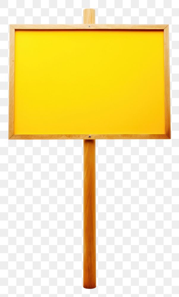 PNG A blank yellow road sign reasy for text symbol white background rectangle.
