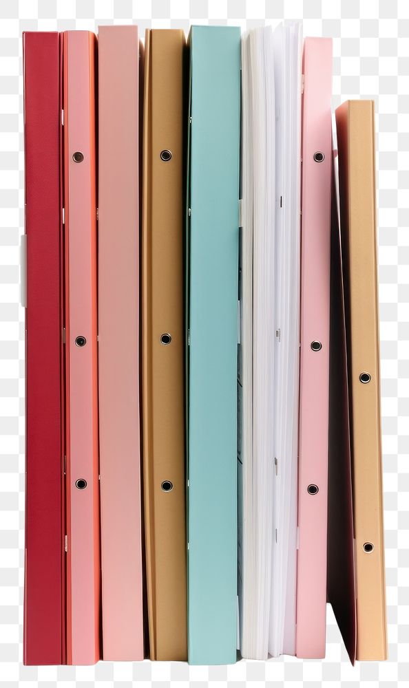 PNG A stack of file folders white background publication arrangement.