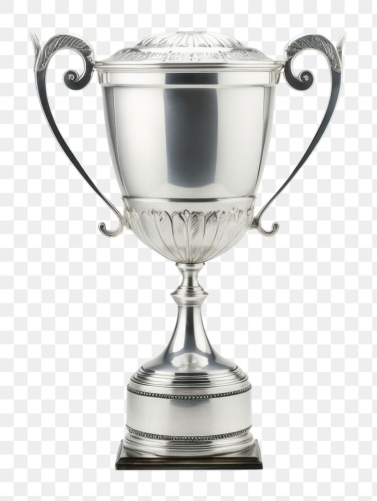 PNG Silver trophy achievement refreshment drinkware.