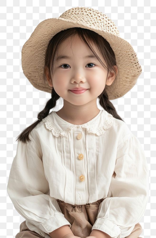 PNG Little asian girl wearing summer fashion portrait child photo.