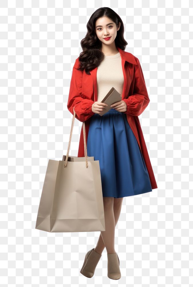 PNG  Big shopping bags Korean woman handbag adult.