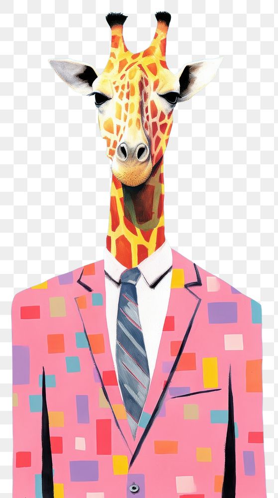 PNG Giraffe businessperson giraffe animal mammal.