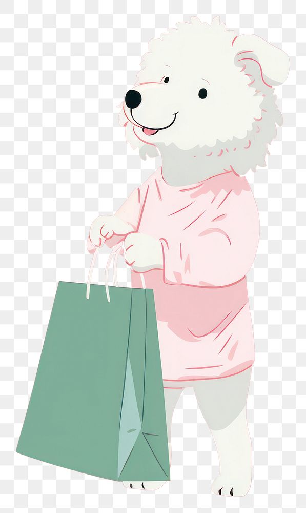 PNG Sheep holding a shopping bag animal mammal cute.