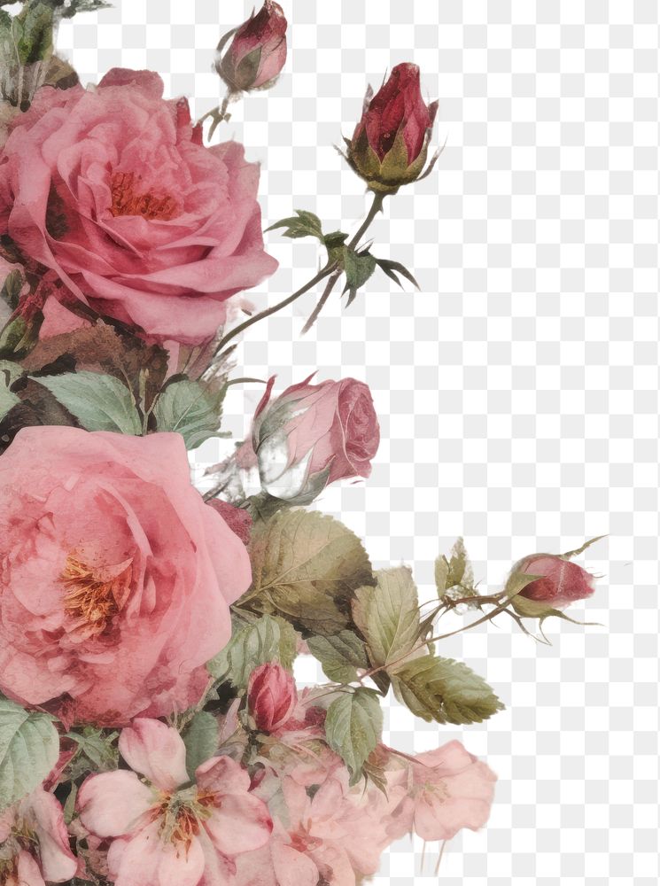 PNG Rose border backgrounds pattern flower.