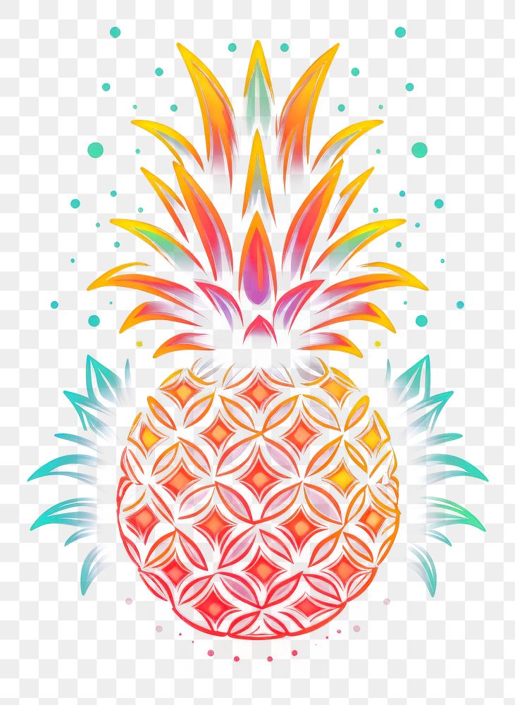 PNG Pineapple border nature plant night. AI generated Image by rawpixel.