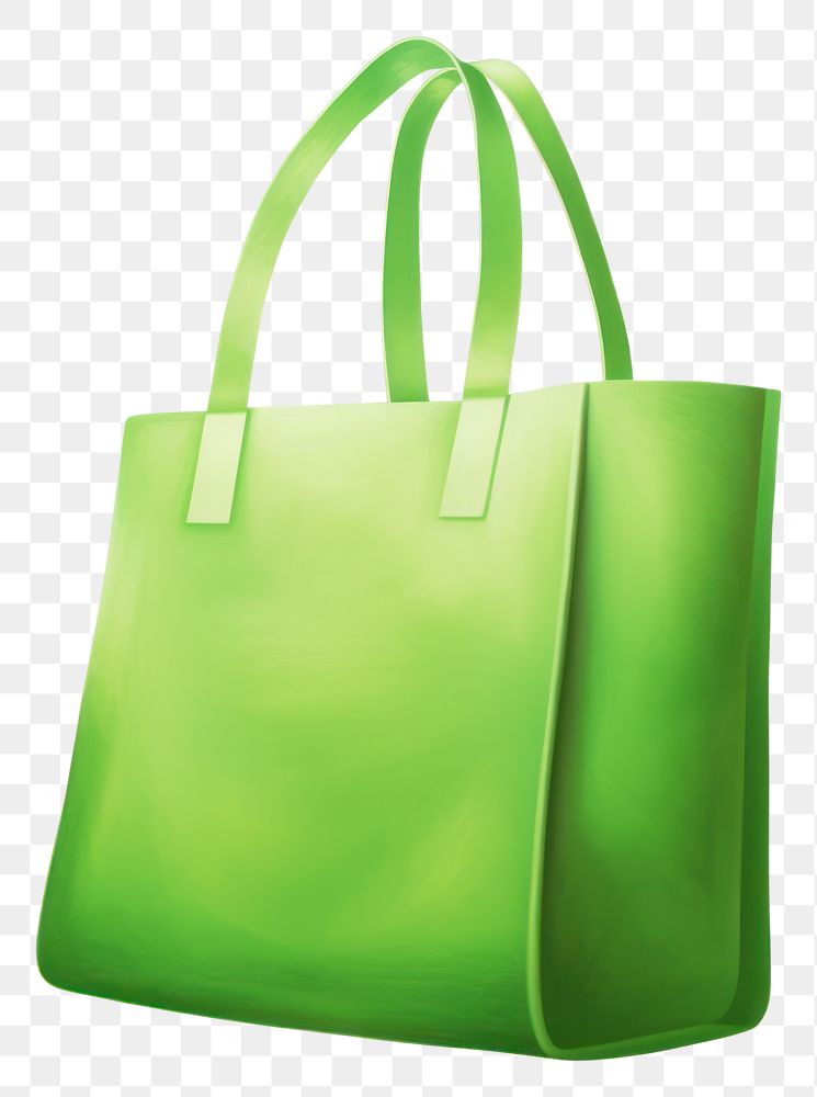 PNG Tote bag green handbag white background accessories.