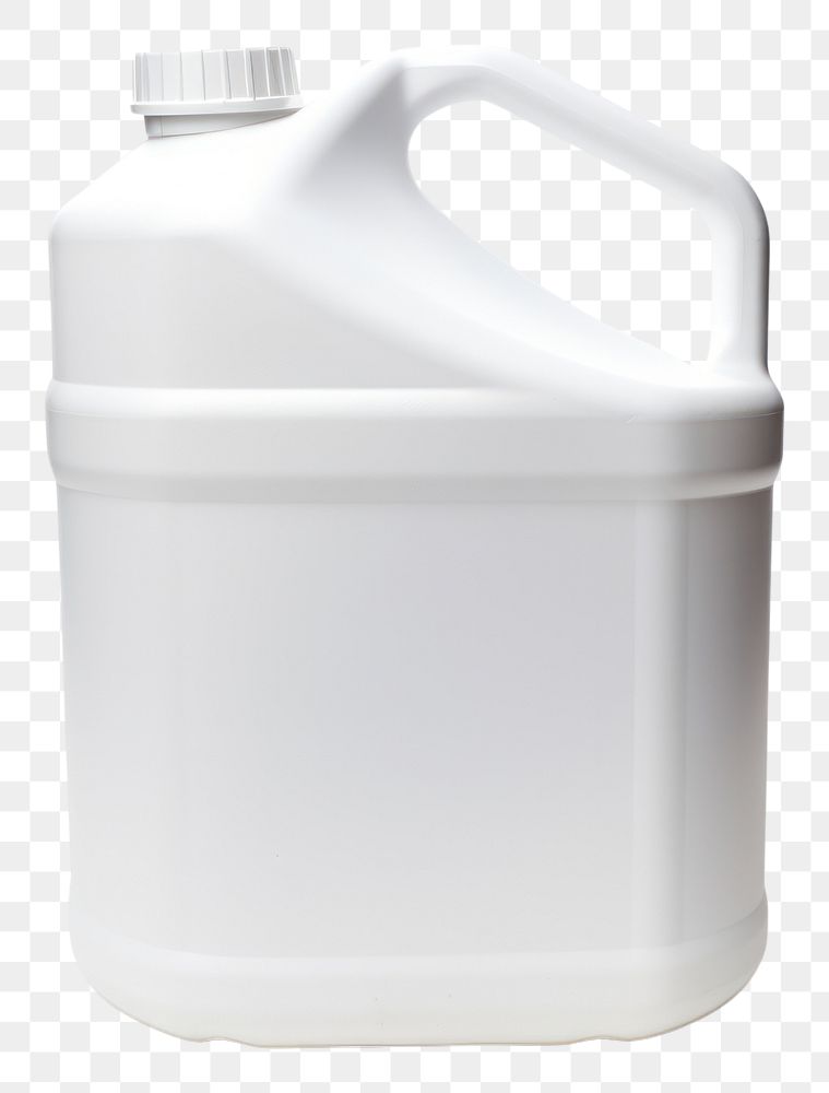 PNG White plastic gallon bottle white background container.