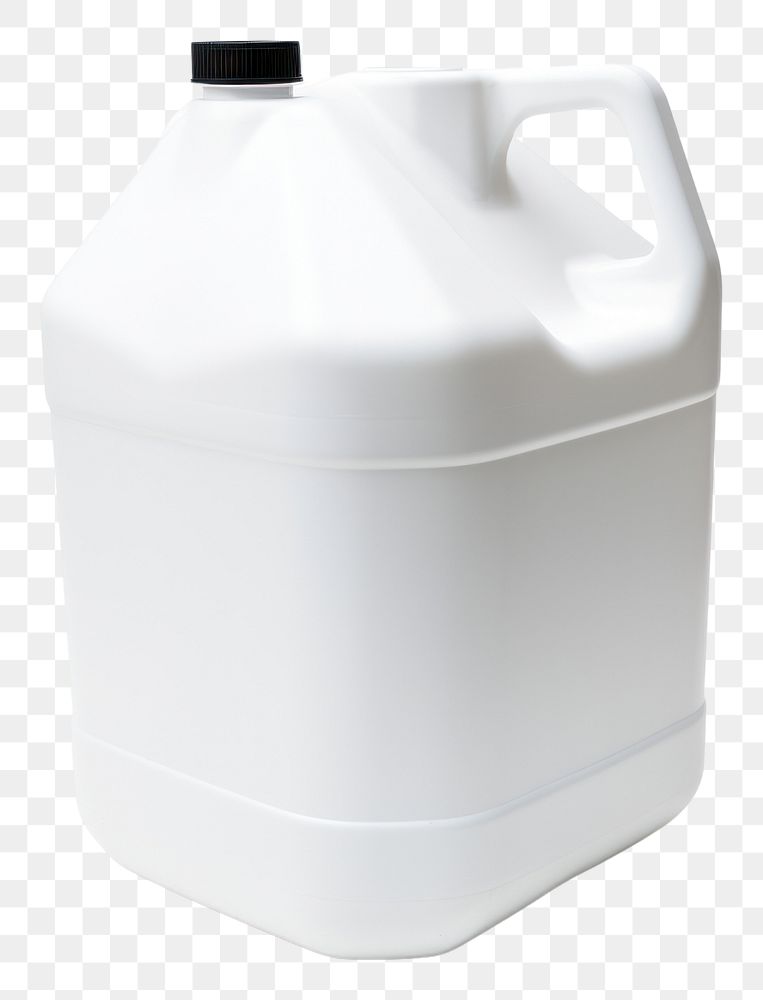 PNG White plastic gallon bottle white background container.