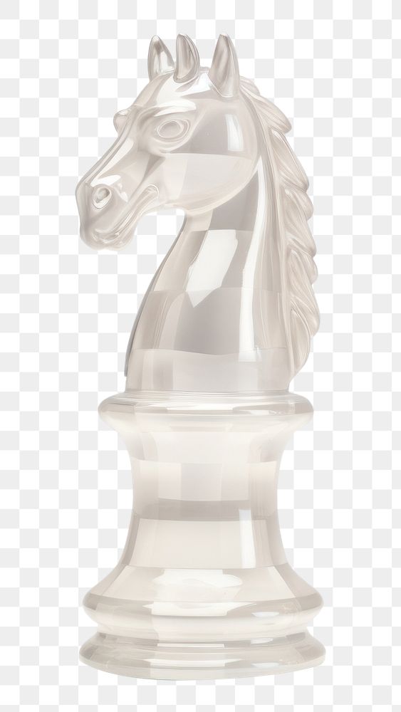 PNG 3d render of horse chess animal mammal white background.