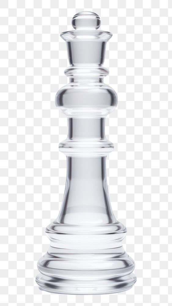 PNG 3d transparent glass style of chess white white background chessboard.