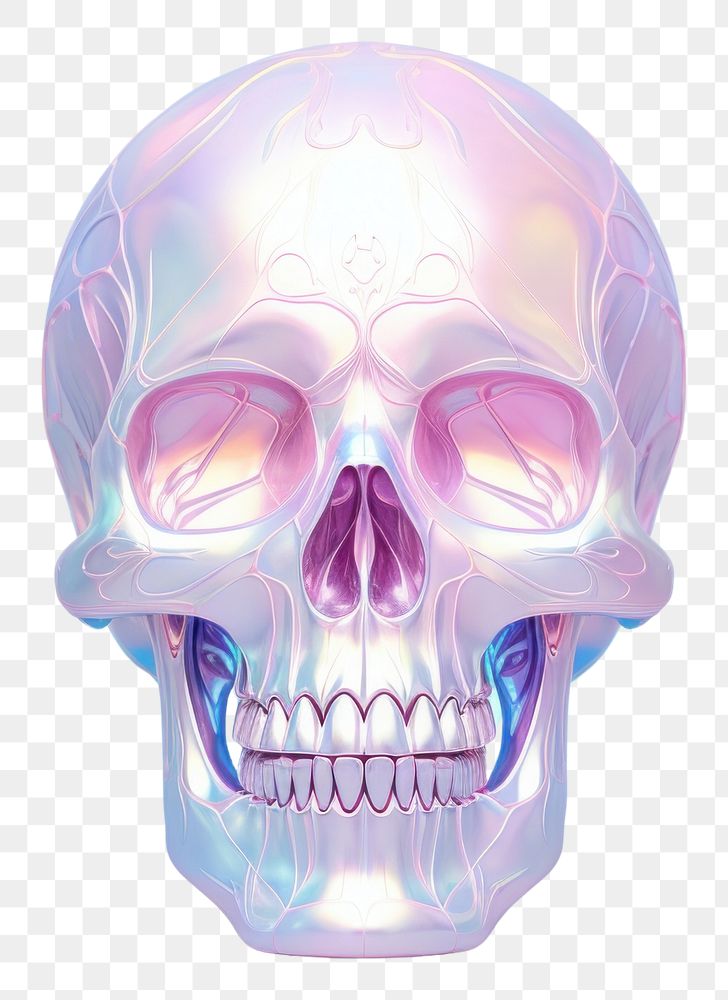 PNG A skull art glowing science.