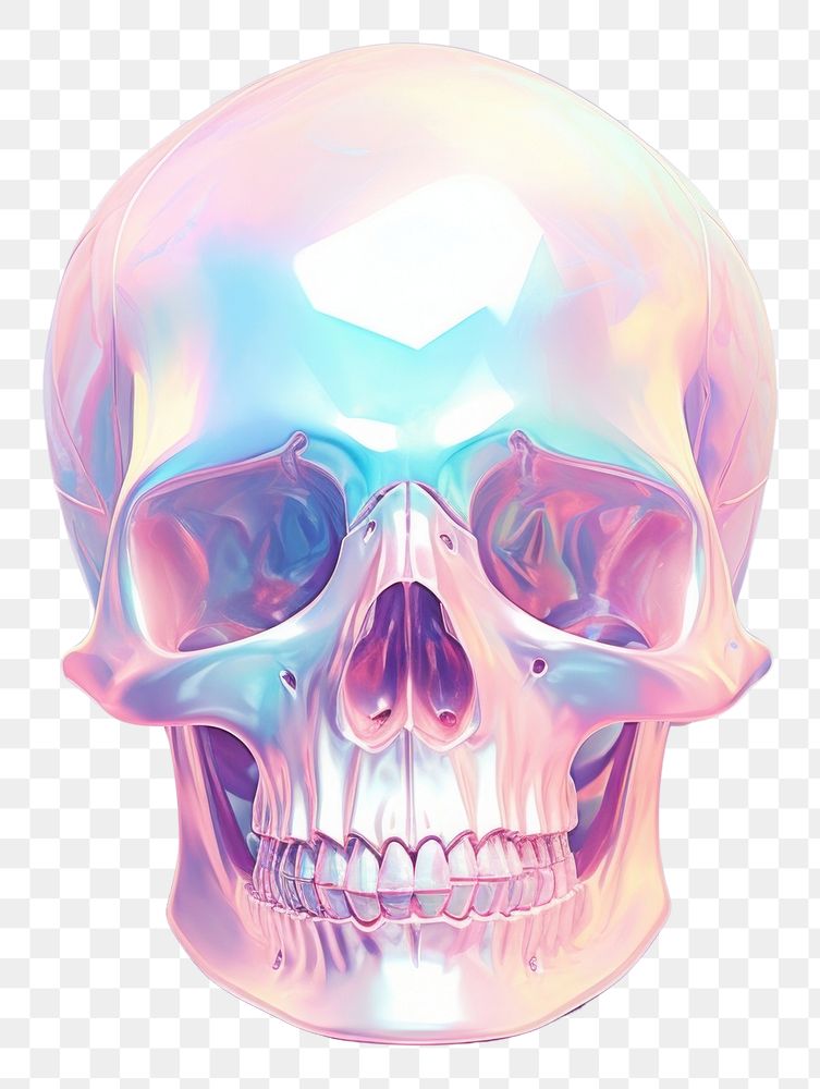 PNG A skull art anatomy purple.