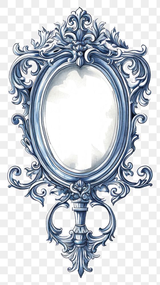 PNG  Antique of mirror drawing sketch white background.