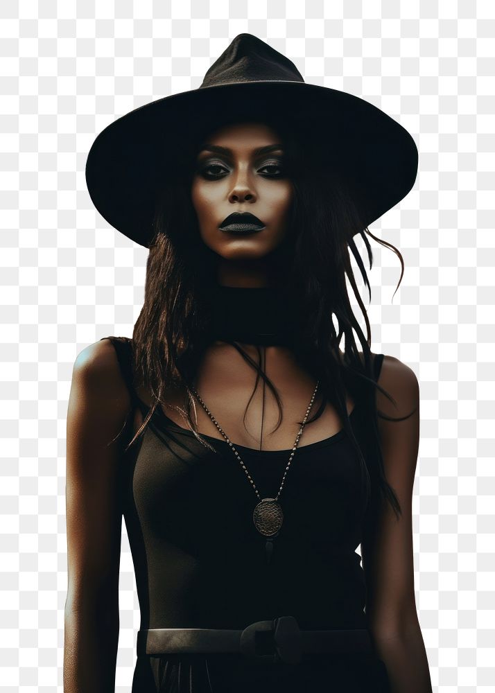 PNG A witch portrait photography adult accessories. AI generated Image by rawpixel.