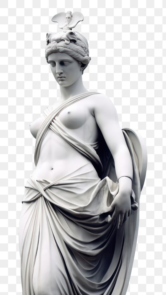 PNG An ancient greek aesthetic sculpture of greek goddess statue art representation