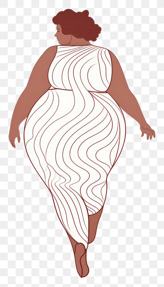 PNG Confident fat woman standing drawing sketch adult.