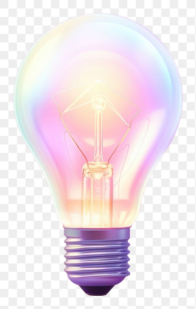 PNG Light bulb lightbulb lamp illuminated.
