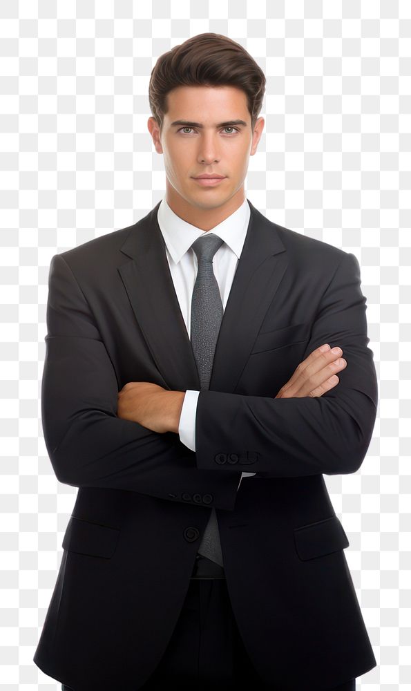PNG Confident businessman portrait tuxedo blazer.
