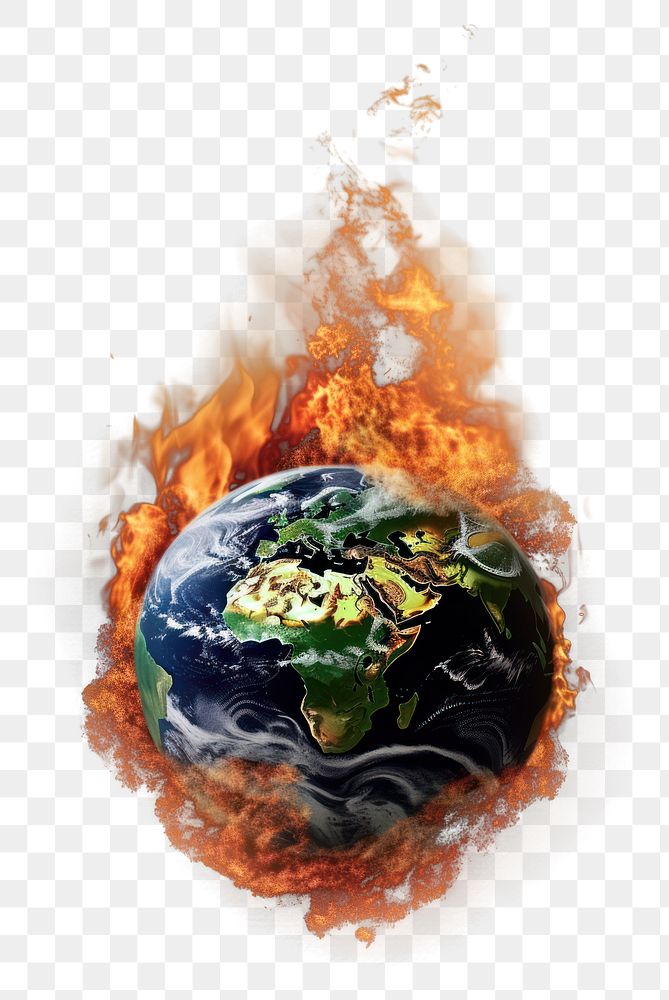 PNG world fire planet earth | Premium PNG - rawpixel