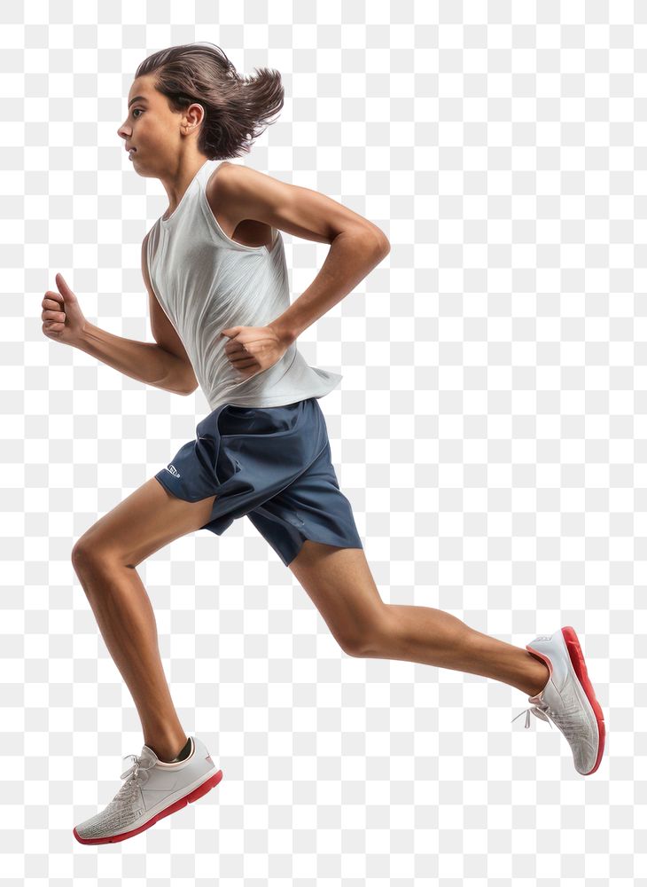 PNG  A boy wearing sport cloth running jogging sports shorts.