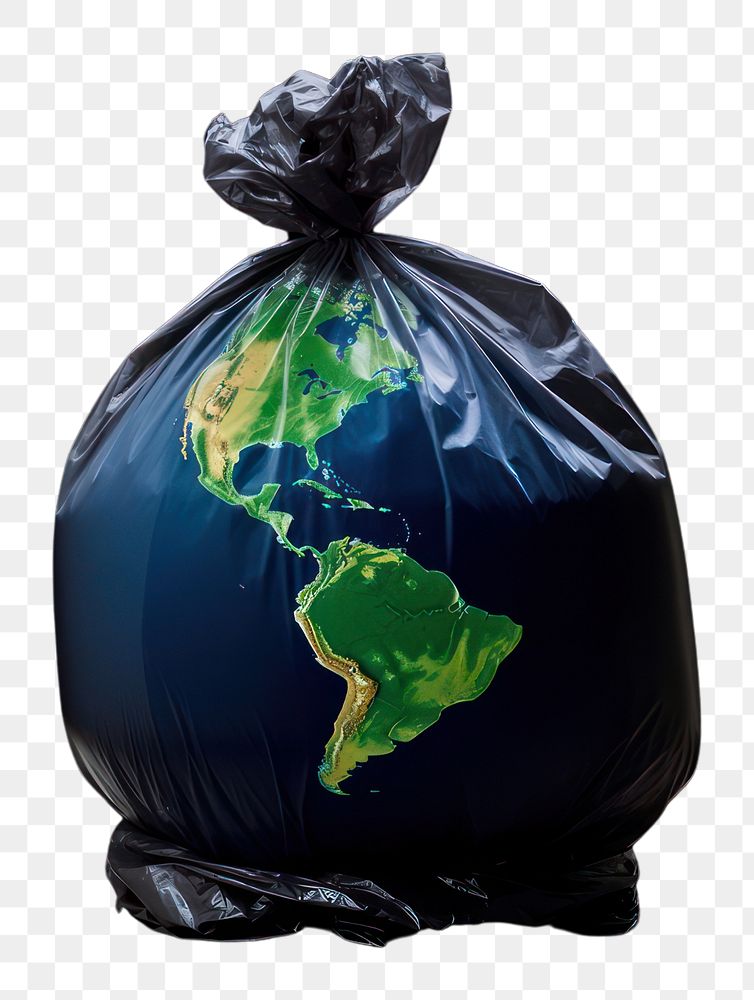 PNG  A black plastic bag covered the globe black background darkness sphere. AI generated Image by rawpixel.