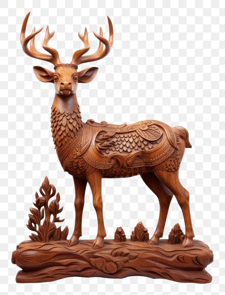 PNG A deer figurine wildlife antler. AI generated Image by rawpixel.