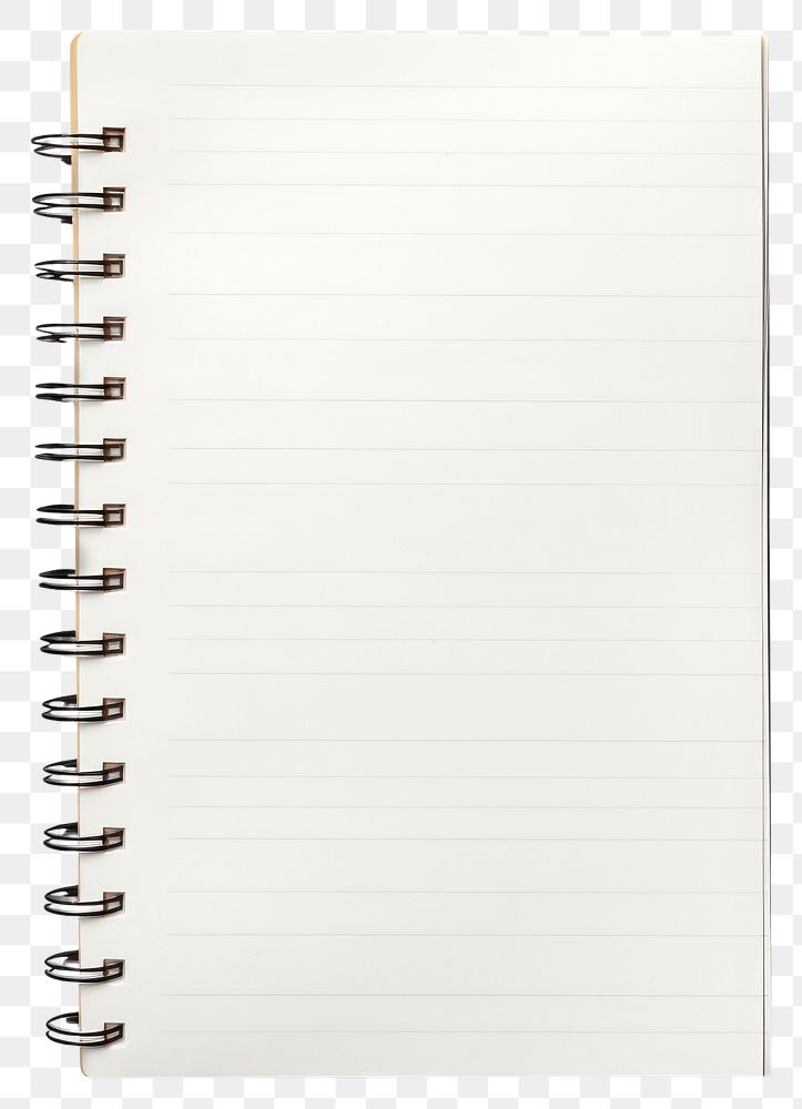 PNG  An empty notebook paper diary page publication