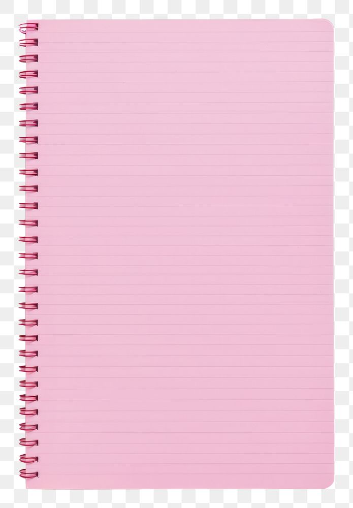 PNG  An empty pink notebook paper publication diary page.