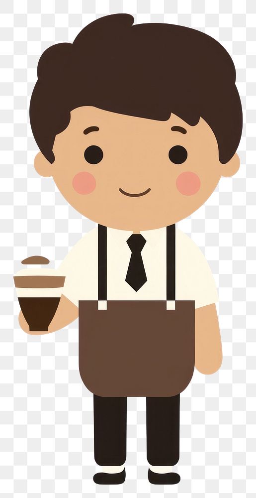 PNG Standing portrait barista holding. | Free PNG - rawpixel