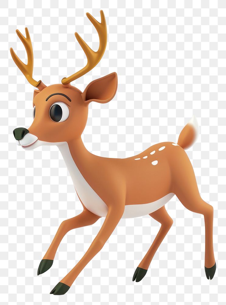 PNG Deer wildlife cartoon animal.