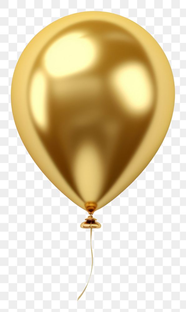 PNG Balloon gold white background celebration.