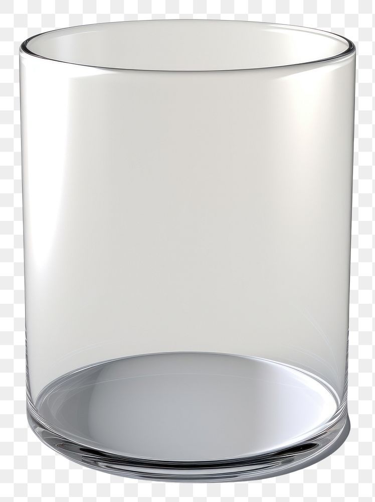 PNG Cylinder transparent glass vase.
