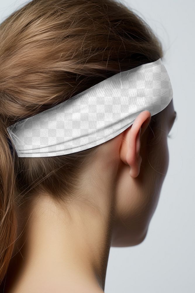 Sport headband png transparent mockup