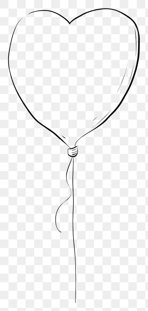 PNG Balloon sketch drawing doodle