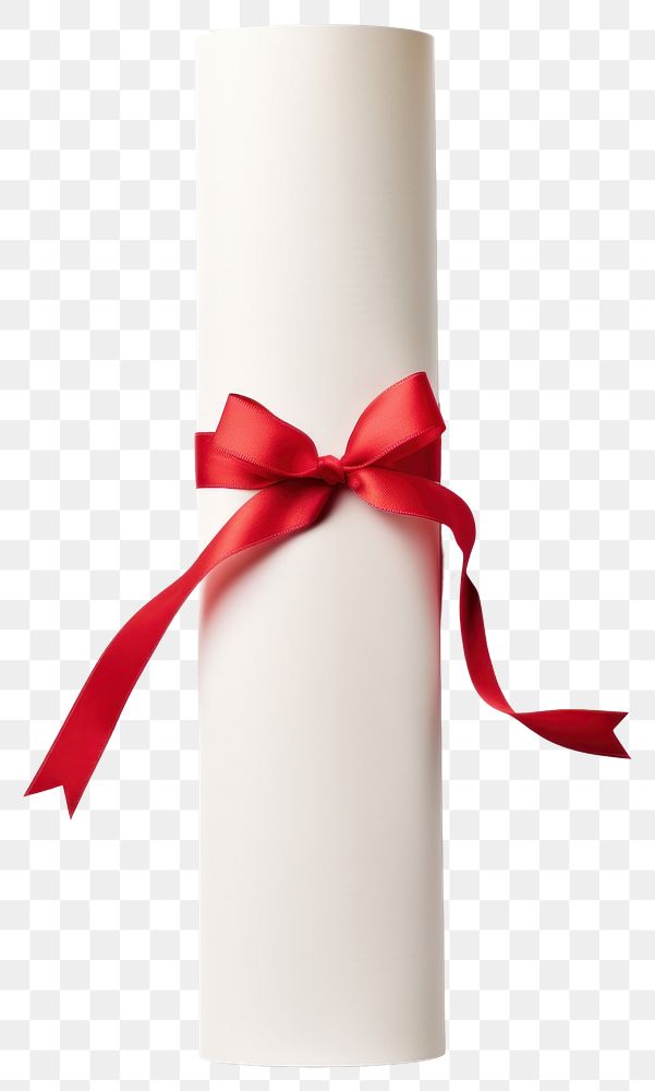 PNG Paper scroll ribbon white red