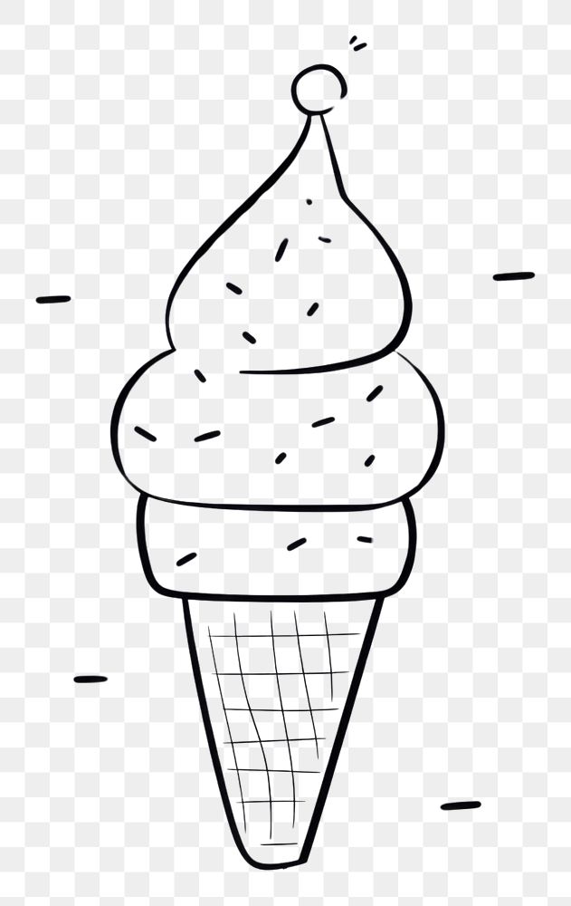 PNG Ice cream dessert sketch doodle.