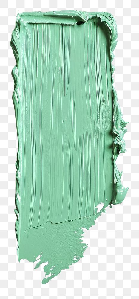 PNG Mint green flat paint brush white background splattered turquoise.