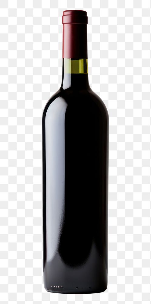 PNG Bottle of red wine drink white background refreshment.