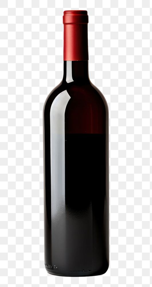 PNG Bottle of red wine glass drink white background.