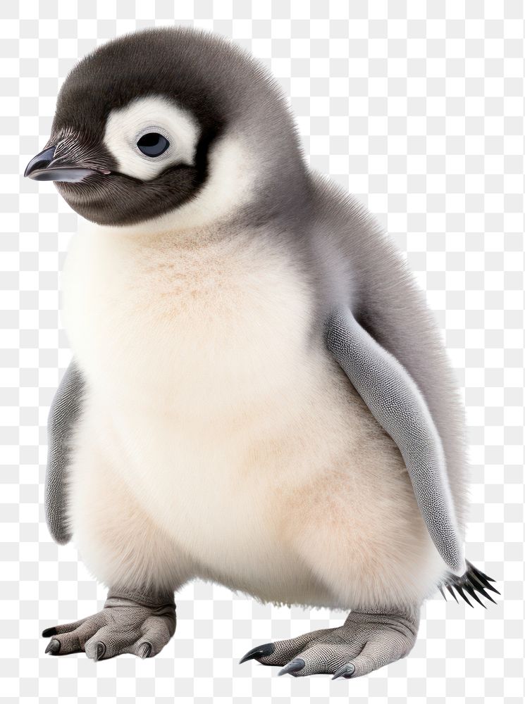 PNG Baby penguin animal bird white background. AI generated Image by rawpixel.